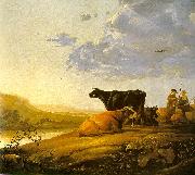 Aelbert Cuyp Young Herdsman with Cows by a River china oil painting reproduction